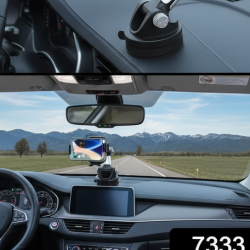 Adjustable Long-Arm Suction Cup Car Phone Holder (1 Pc)