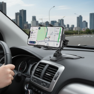 Car Mobile Phone Holder Mount Stand with 360 Degree. Stable One Hand Operational Compatible with Car Dashboard.